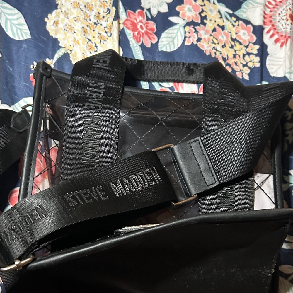 Steve Madden Black Quilted Mini Bag